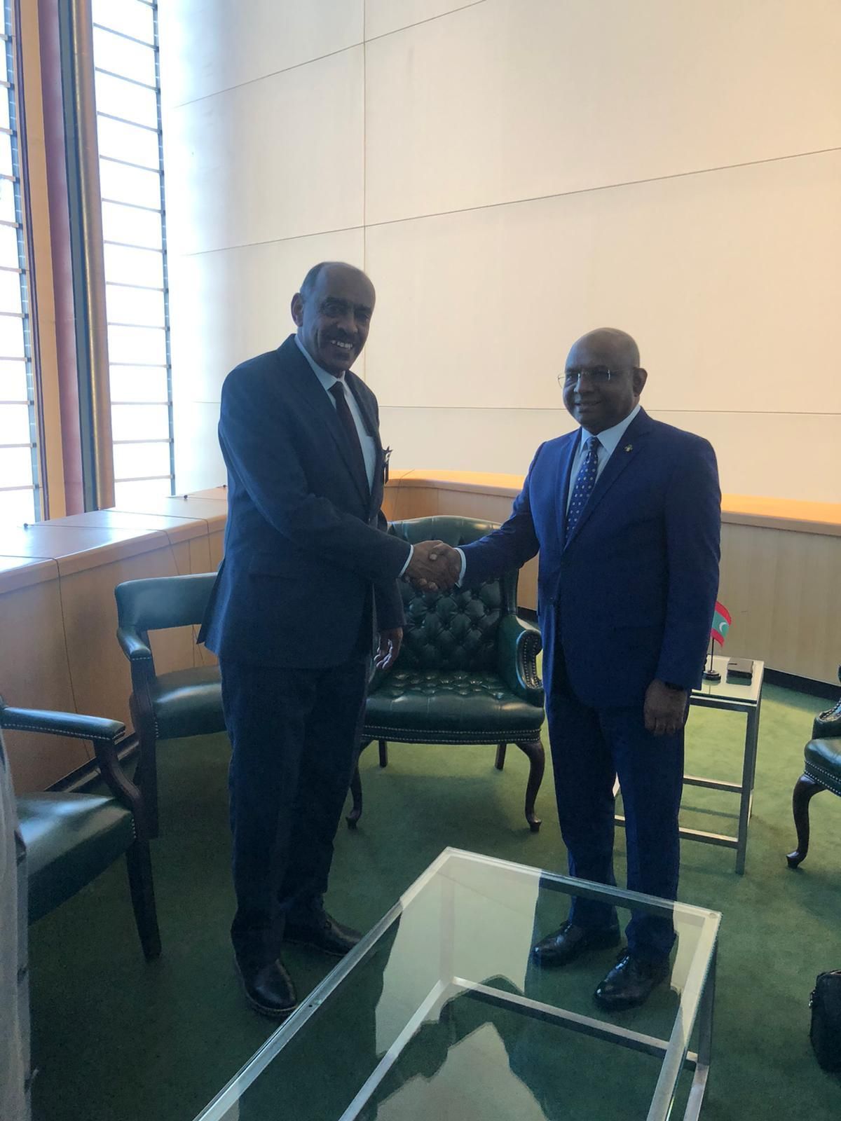 وزير الخارجية يلتقي وزير خارجية المالديف