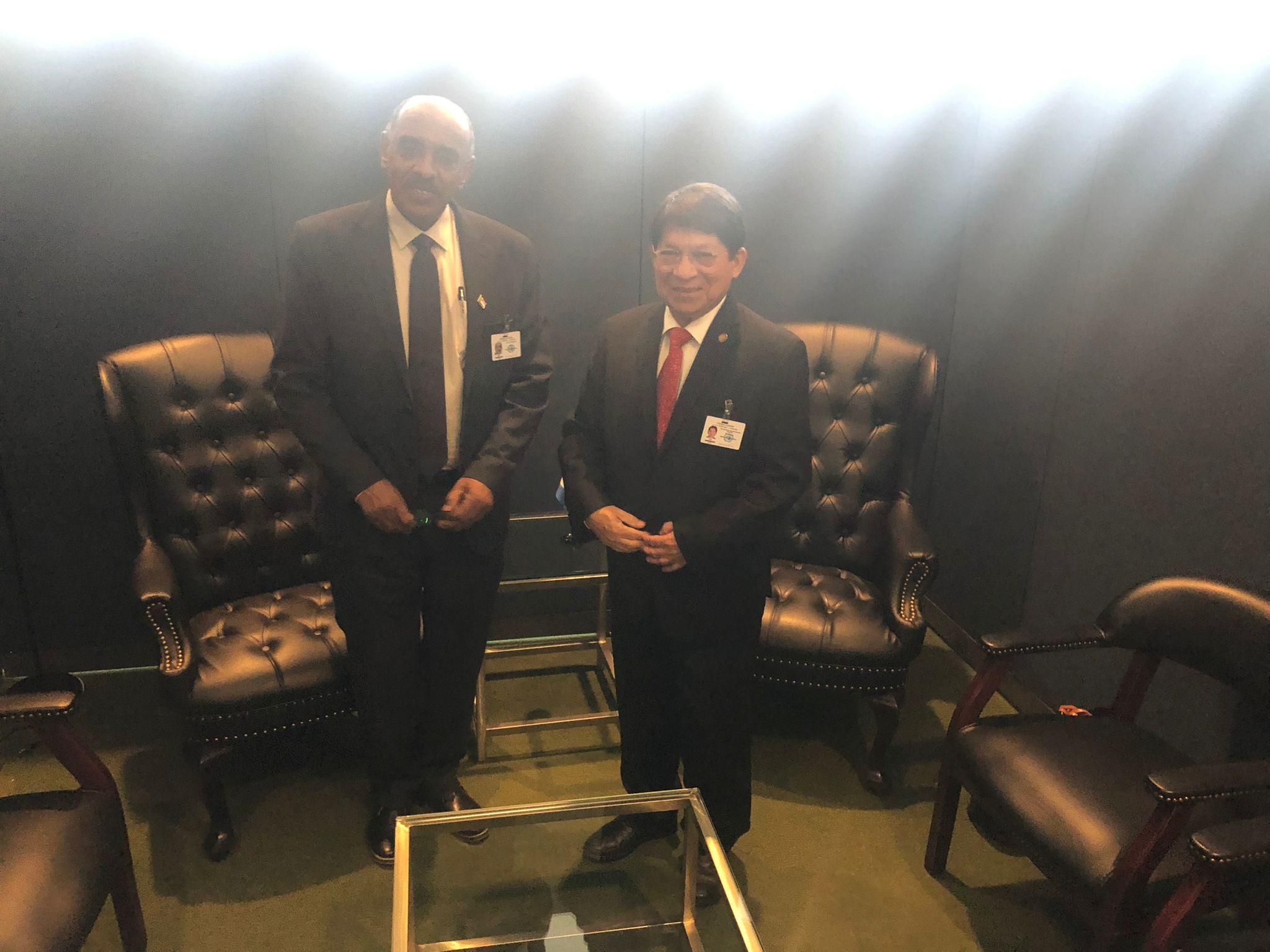 وزير الخارجية المكلف علي الصادق يلتقي بوزير خارجية جمهورية نيكاراغو