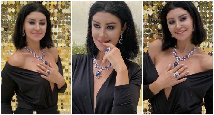 فستان مفتوح الصدر – أروى جودة بإطلالة جريئة : شاهد