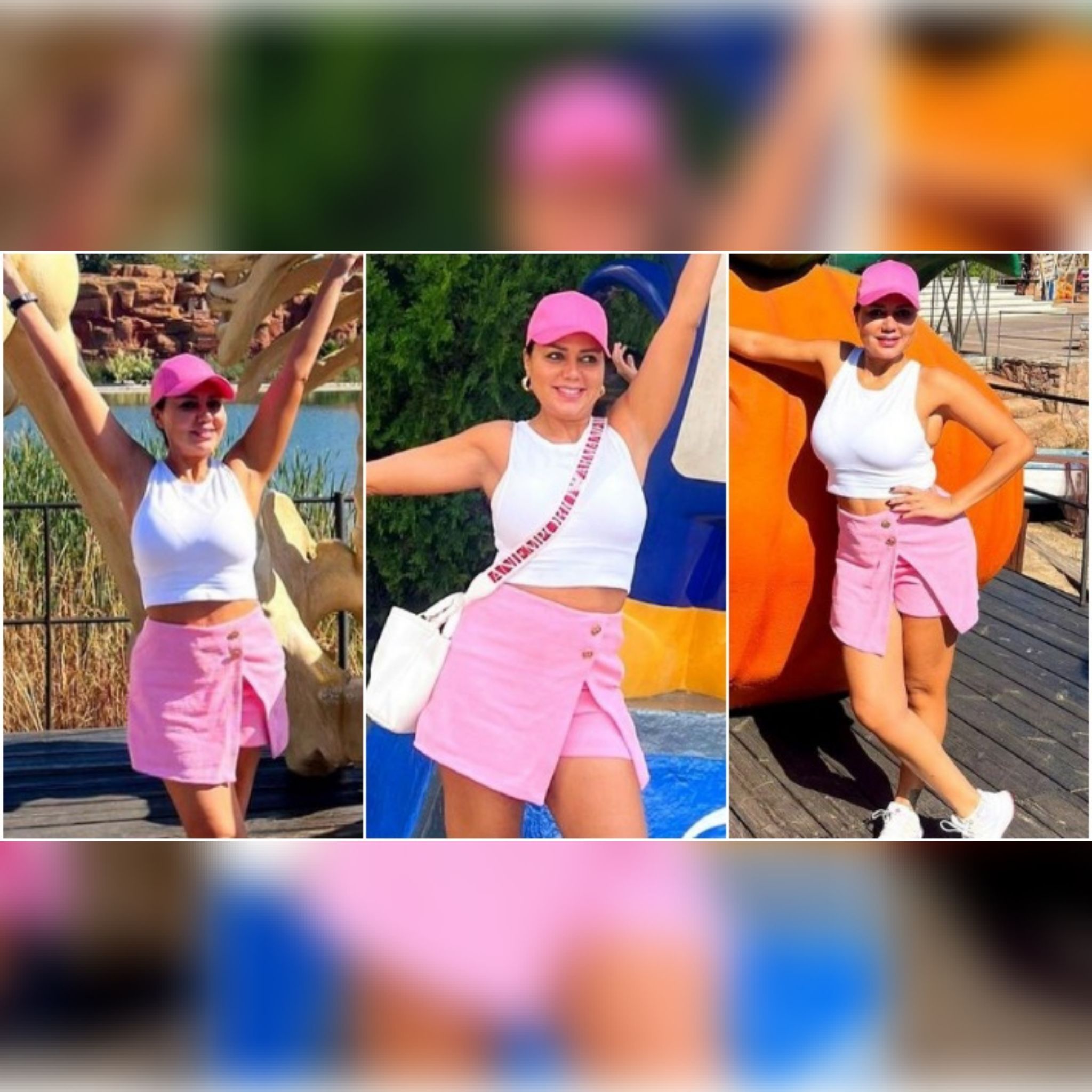 بالصور : رانيا يوسف بتلف في الشارع بشورت مثير والناس بتتفرج