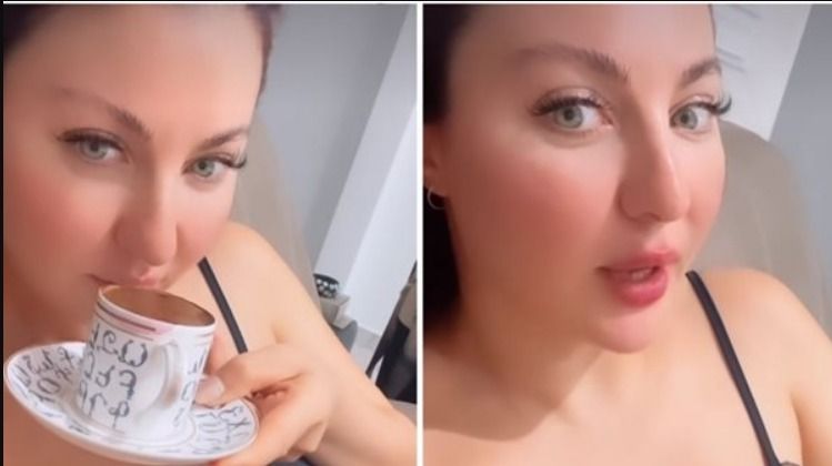 صافيناز قدرت تطلع تريند بفنجان قهوة بس – شاهد