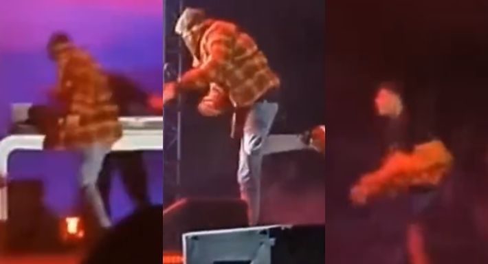 فيديو – مروان بابلو عامل فيها نجم و بيتقمص علي المسرح و الجمهور بيضحك