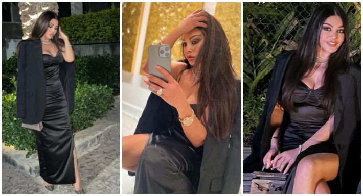 فستان ” هيفاء وهبي ” وقف شباب المطعم علي رجل – شاهد