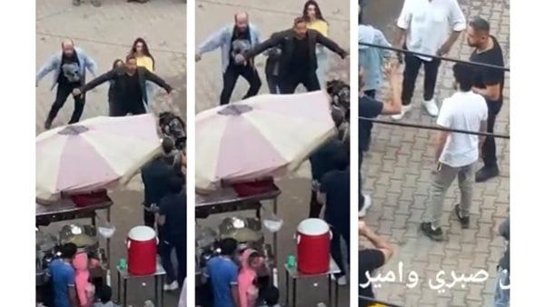 بلطجي بعبع طلع لأمير كرارة وياسمين صبري في كواليس فيلمهم