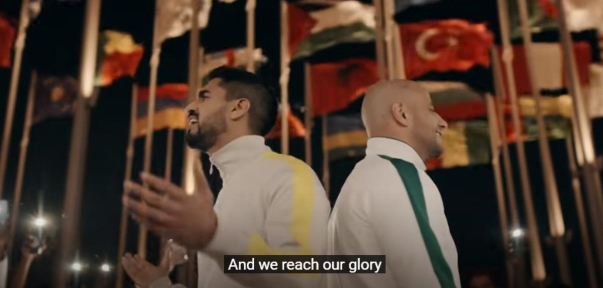 شاهد .. بالفيديو - "تهيا" تجمع حمود الخضر وماهر زين بمناسبة المونديال