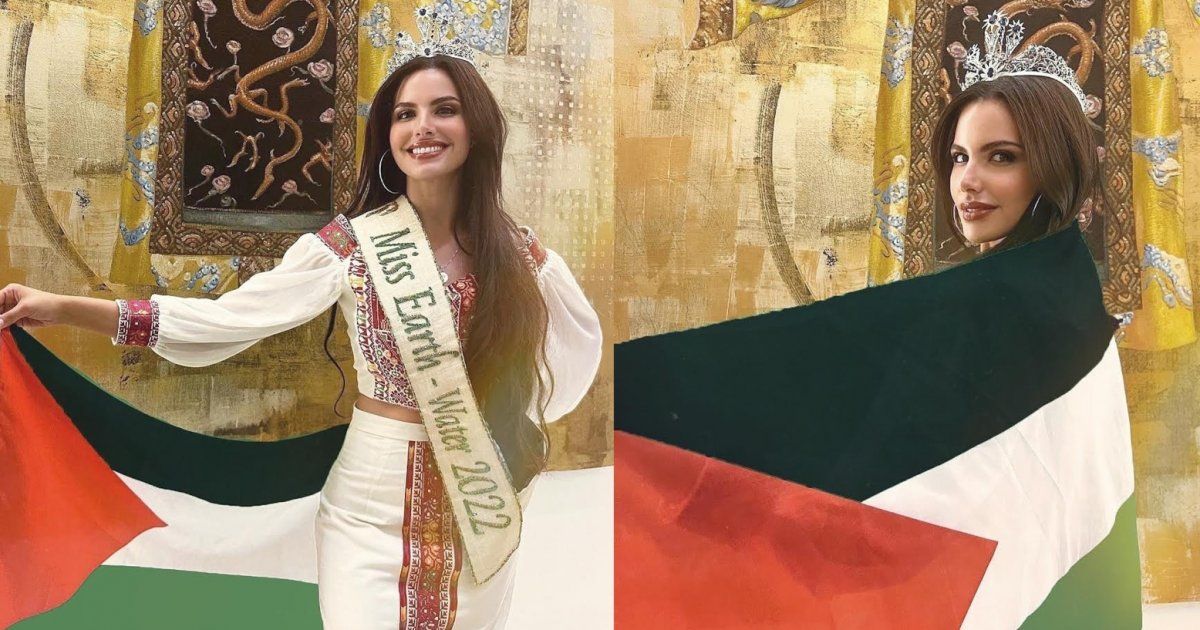 شاهد .. بالفيديو - لحظة تتويج الفلسطينية نادين أيوب بملكة جمال الأرض .. رفعت علم بلدها عالياً