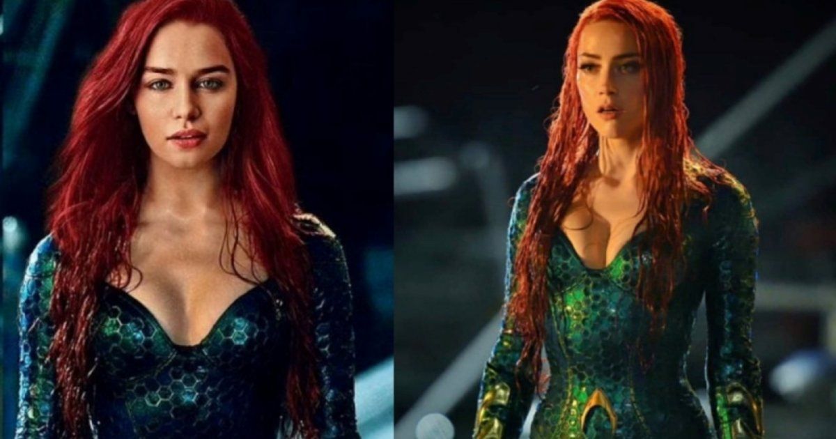 شاهد .. هذه حقيقة اسبتدال آمبر هيرد بـ إميليا كلارك في فيلم Aquaman 2