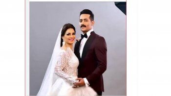 شاهد .. منة فضالي بصورة من حفل زفافها على محمد رمضان
