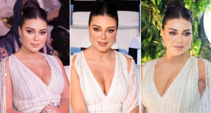 رانيا يوسف بفستان نص محتشم ونص للدلع – شاهد