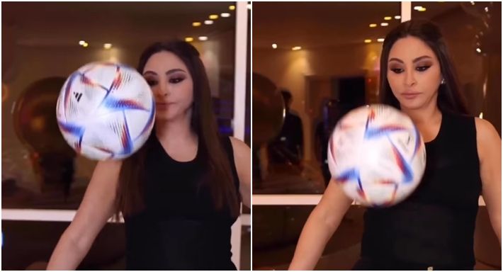 إليسا تستعرض مهاراتها الكروية – شاهد