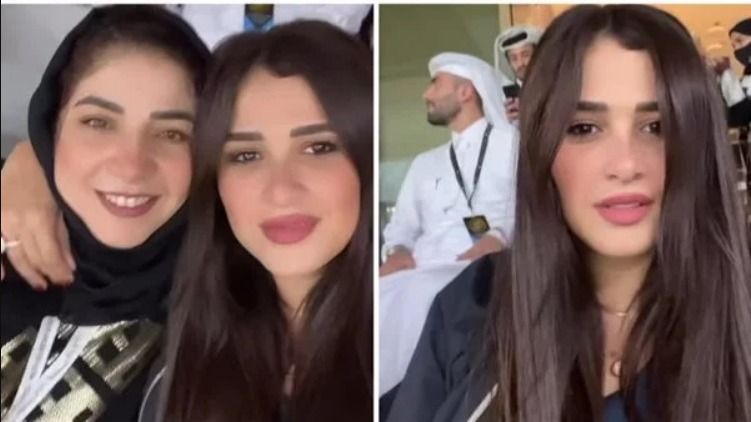 ياسمين عبد العزيز منورة ستاد قطر في نهائي كأس العالم – صورة