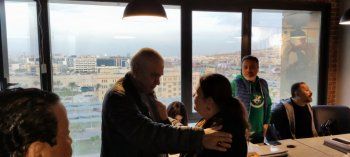 شاهد .. بالصور- علا غانم ومحمد النقلي في بروفات مسلسل "توحة" استعداداً لرمضان 2023