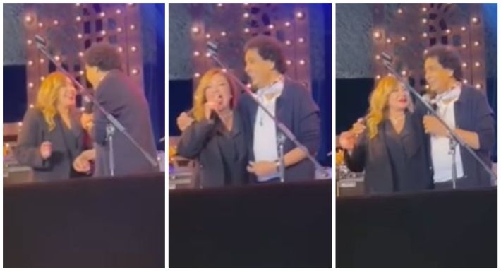 بالفيديو – ليلى علوي ترقص مع الكينج منير