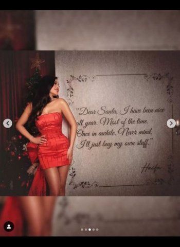 شاهد .. هيفا وهبي تسحر الجمهور بإطلالة عيد الميلاد..وفستانها حديث الجمهور