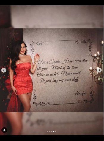 شاهد .. هيفا وهبي تسحر الجمهور بإطلالة عيد الميلاد..وفستانها حديث الجمهور