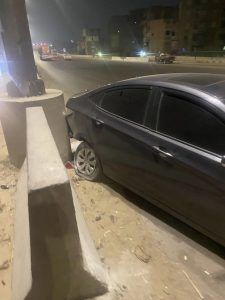 عاجل وبالصور .. بطل فليم حرب كرموز يتعرض لحادث سير مروع