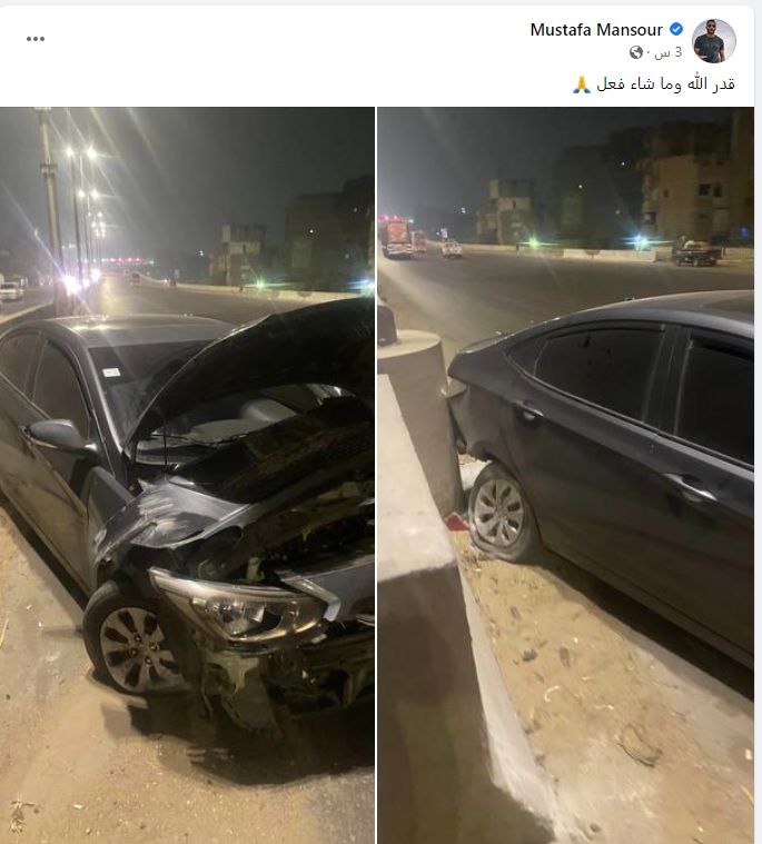 مصطفى منصور يتعرض لحادث سير مرعب – شاهد