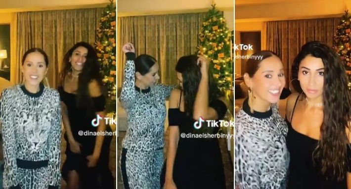 بالفيديو – رقص دينا الشربيني وياسمين رئيس علي التيك توك : اخر دلع