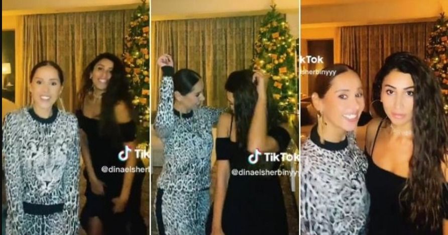 احتفالا بالكريسماس .. دينا الشربيني وياسمين رئيس عملوا أحلي وصلة رقص – شاهد