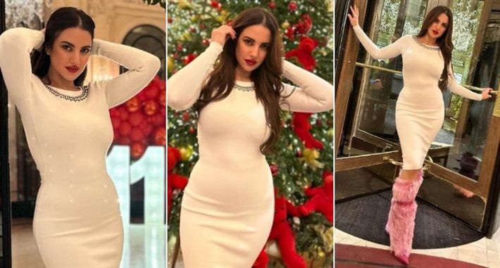 درة بفستان أبيض علي كيف كيفك – شاهد