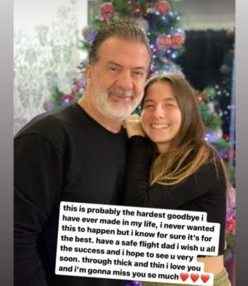 شاهد .. طوني بارود يغادر لبنان نهائياً وهكذا ودعته ابنته-بالصور