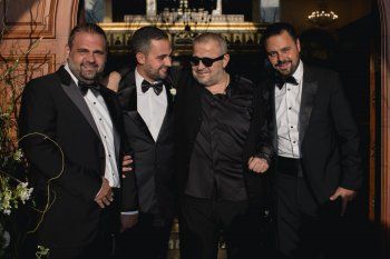 شاهد .. وديع وسوف في زفاف شقيقه جورج وسوف جونيور.. صور مؤثرة جدا