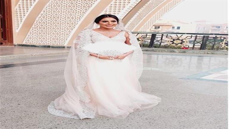 هاجر الشرنوبي عروسة زي القمر في عقد قرانها – صور