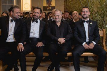 شاهد .. وديع وسوف في زفاف شقيقه جورج وسوف جونيور.. صور مؤثرة جدا