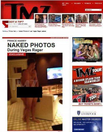 شاهد .. تسريب صورة للأمير هاري وهو ينزع ملابسه في مدينة الخطيئة بفندق فخم