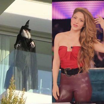 شاهد .. بالصور- شاكيرا تضع دمية مخيفة على شرفة منزلها الذي يطل على منزل والدة بيكيه