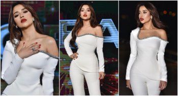 شاهد .. بلقيس ببدلة نسائية بالغة الأناقة.. وسعرها مناسب للغاية