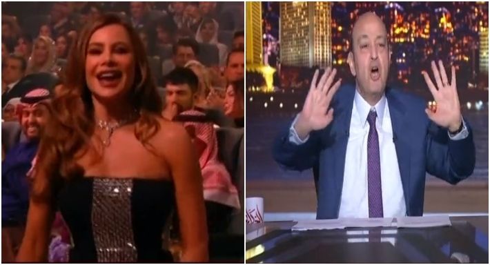 عمرو أديب مش قادر يمسك نفسه قدام ” صوفيا فيرجارا “