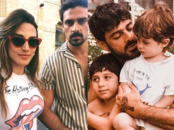 شاهد .. ظهور نادر لإبني ميشيل موروني من زوجته اللبنانية.. شاهدوا جمالهما