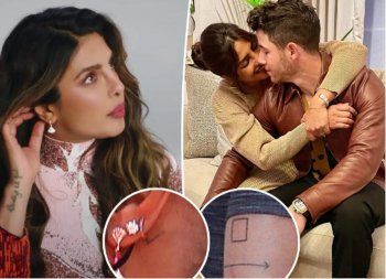 شاهد .. بالصورة - وشم بريانكا شوبرا ونيك جوناس المطابق وإليكم معناه