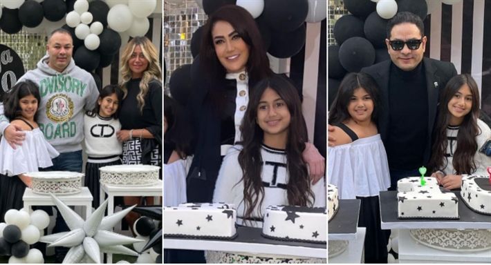 تيتا غادة عبدالرازق بتحتفل بعيد ميلاد احفادها : شاهد