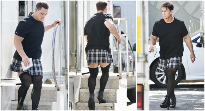 جون سينا بقي طري خالص : مكياج وكعب عالي وملابس نسائية