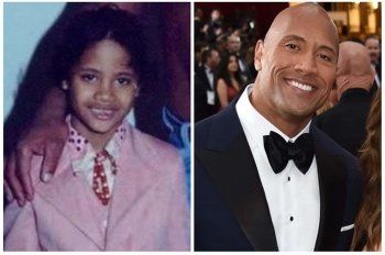 شاهد .. صورة من طفولة ذا روك تجتاح السوشيال ميديا.. شاهدوا الفرق