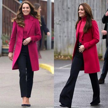 شاهد .. بالصورة - كايت ميدلتون بإطلالة مشرقة بمعطف بلون الماجنتا