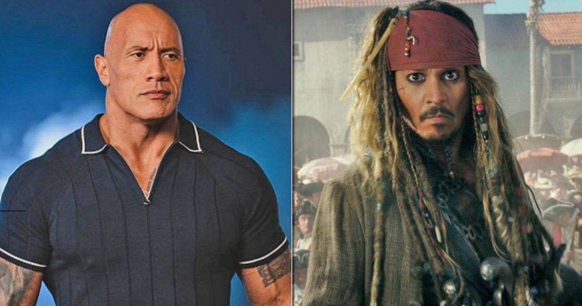 شاهد .. دواين جونسون يستولي على دور جوني ديب الشهير في "Pirates Of The Caribbean"