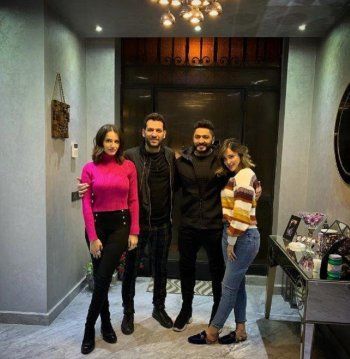 شاهد .. رقي وفخامة لا مثيل لهما.. جولة في قصر تامر حسني وبسمة بوسيل