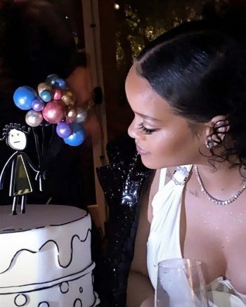 شاهد .. ملامح الحمل تظهر على ريهانا خلال احتفالها بعيد ميلادها الـ 35