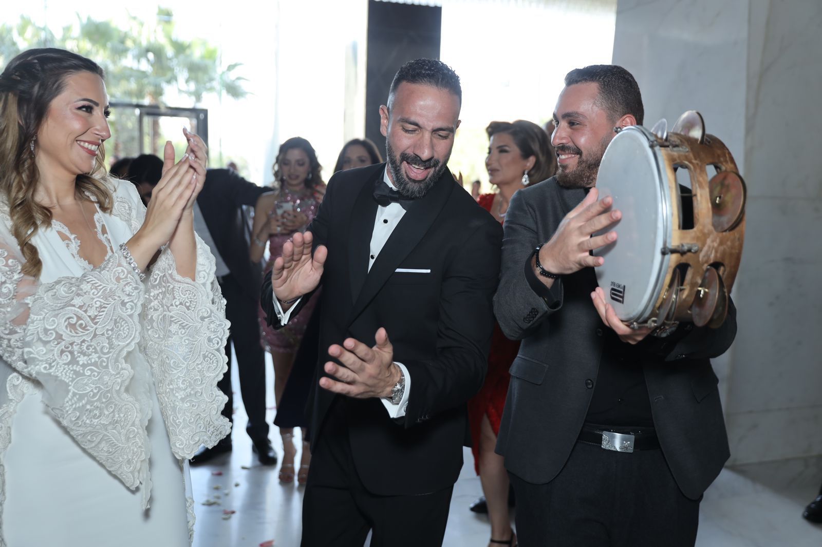 بالصور.. عقد قران حفيدة “حسين سالم” على رجل الأعمال شريف الشافعي