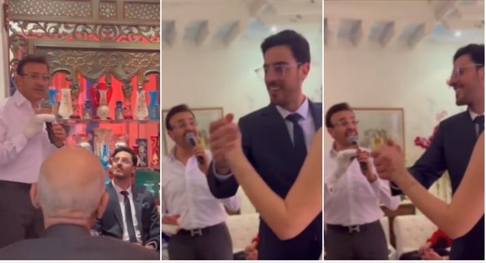 غناء ورقص : صابر الرباعي يحتفل بخطوبة ابنه