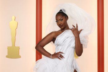 شاهد .. بالصورة - فستان تيمس الجريء في حفل توزيع جوائز الأوسكار 2023 يثير الجدل