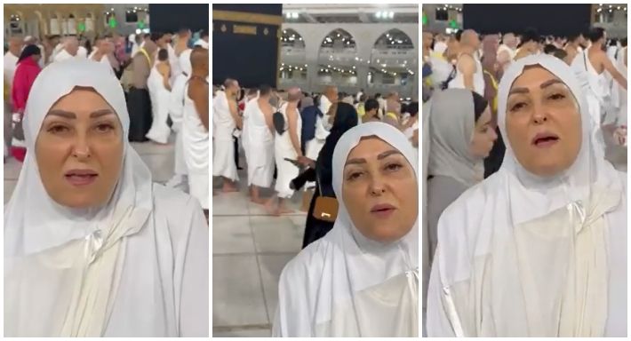 رسالة من نهال عنبر من أمام الكعبة الشريفة : فيديو