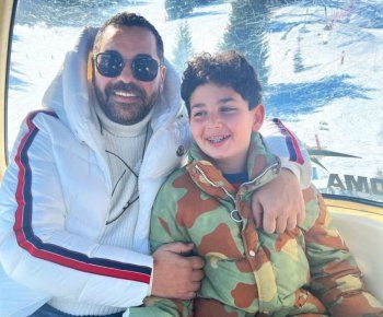 شاهد .. طارق العريان يصطحب أولاده من أصالة في إجازة مع نيكول سعفان-بالصور