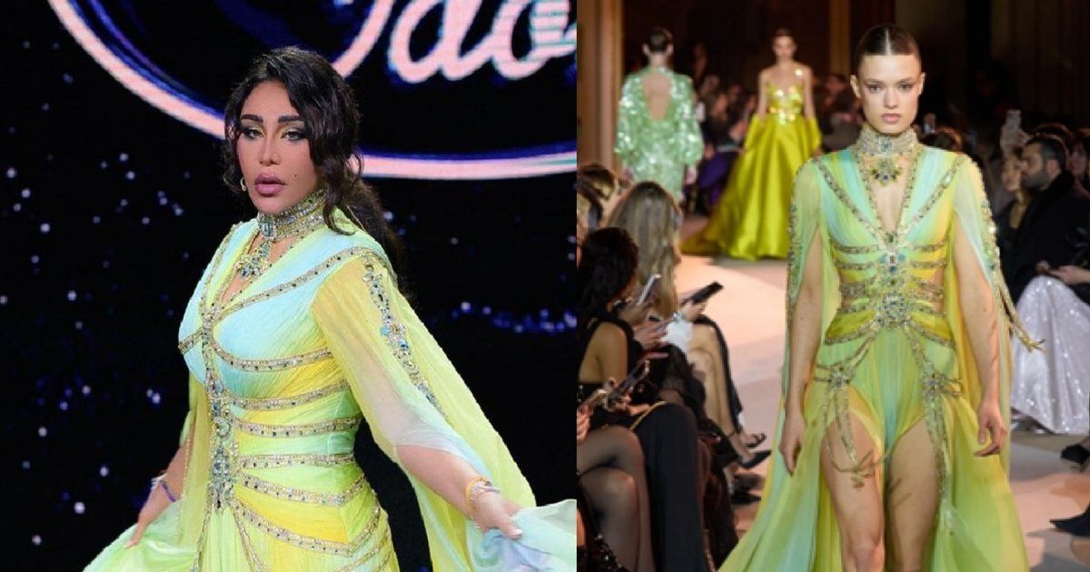 شاهد .. فستان أحلام ذو فتحتين طويلتين.. هكذا أنقذت الموقف ! - بالصور