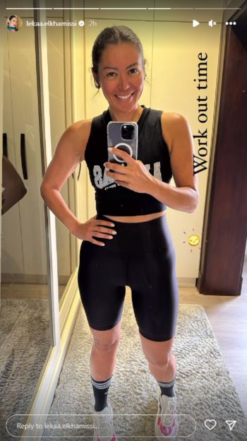 شاهد .. بالصور- بإطلالة رياضية مميزة..لقاء الخميسي تخطف الأنظار