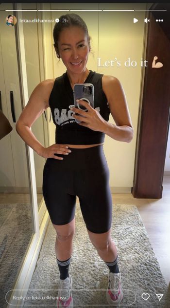 شاهد .. بالصور- بإطلالة رياضية مميزة..لقاء الخميسي تخطف الأنظار