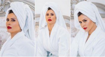 شاهد .. ساندي علي تطل على الجمهور بروب الإستحمام ومن غرفة النوم.. وتثير غضب الجمهور